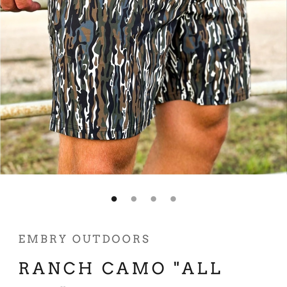 Embry Outdoors Ranch Camo all day outside Shorts NEW NO TAGS